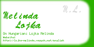 melinda lojka business card
